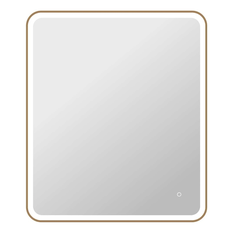 Elegant Kitchen and Bath 42 Round Led Front & Backlit Wall Mirror in Satin Gold