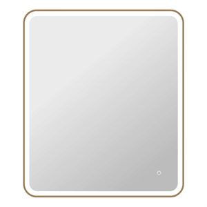 Elegant Kitchen and Bath 42 Round Led Front & Backlit Wall Mirror in Satin Gold