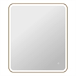 Elegant Kitchen and Bath 42 Round Led Front & Backlit Wall Mirror in Satin Gold