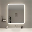 Elegant Kitchen and Bath 42 Round Led Front and Backlit Wall Mirror in Silver