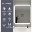 Elegant Kitchen and Bath 42 Round Led Front and Backlit Wall Mirror in Silver
