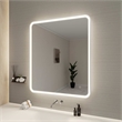 Elegant Kitchen and Bath 42 Round Led Front and Backlit Wall Mirror in Silver