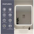 Elegant Kitchen and Bath 42 Round Led Front and Backlit Wall Mirror in Silver
