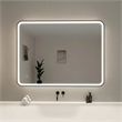 Elegant Kitchen and Bath 48 Round Led Front and Backlit Wall Mirror in Black