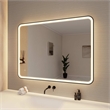 Elegant Kitchen and Bath 48 Round Led Front and Backlit Wall Mirror in Black