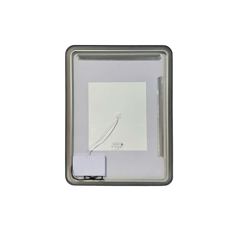 Elegant Kitchen and Bath 48 Round Led Front and Backlit Wall Mirror in Black