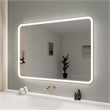 Elegant Kitchen and Bath 48 Round Led Front & Backlit Wall Mirror in Satin Gold