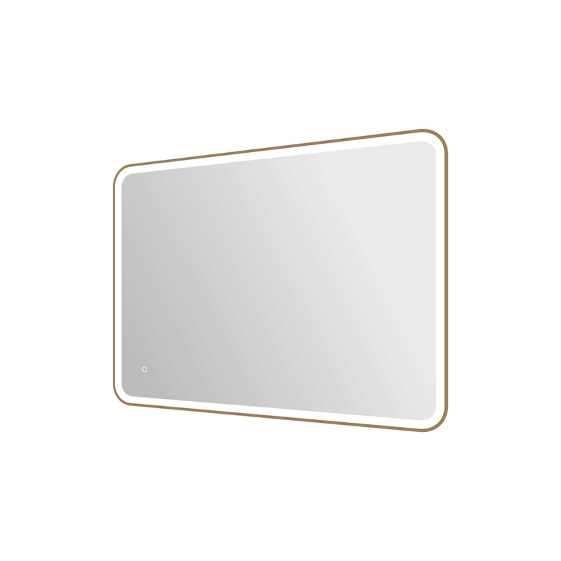 Elegant Kitchen and Bath 48 Round Led Front & Backlit Wall Mirror in Satin Gold