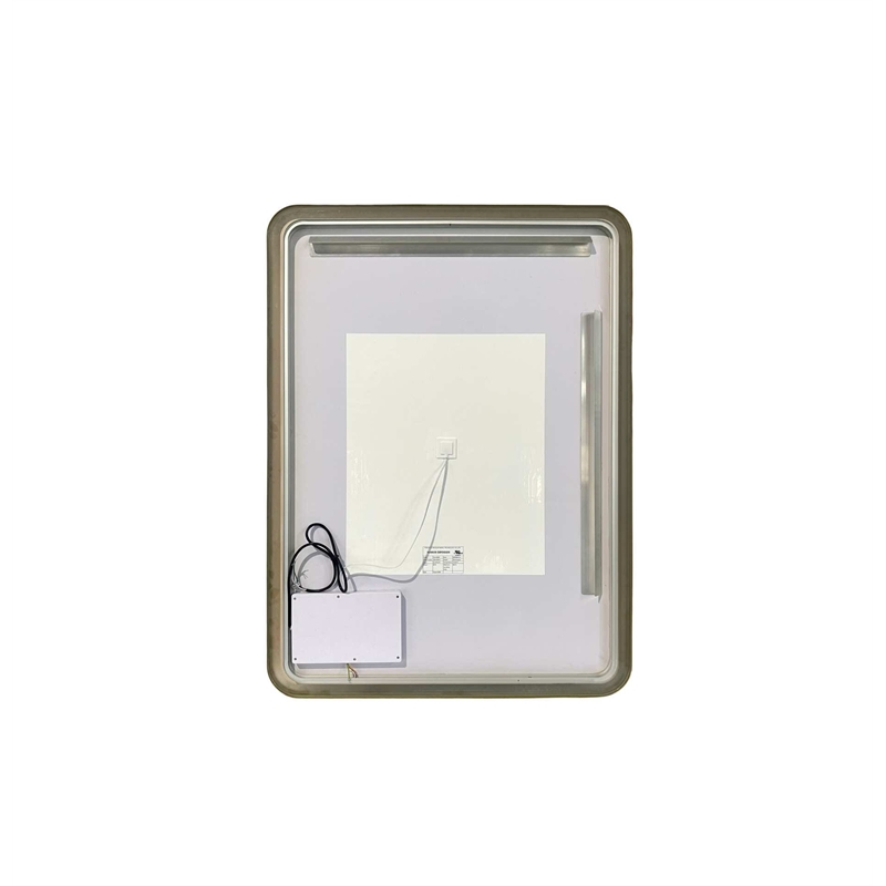 Elegant Kitchen and Bath 48 Round Led Front & Backlit Wall Mirror in Satin Gold