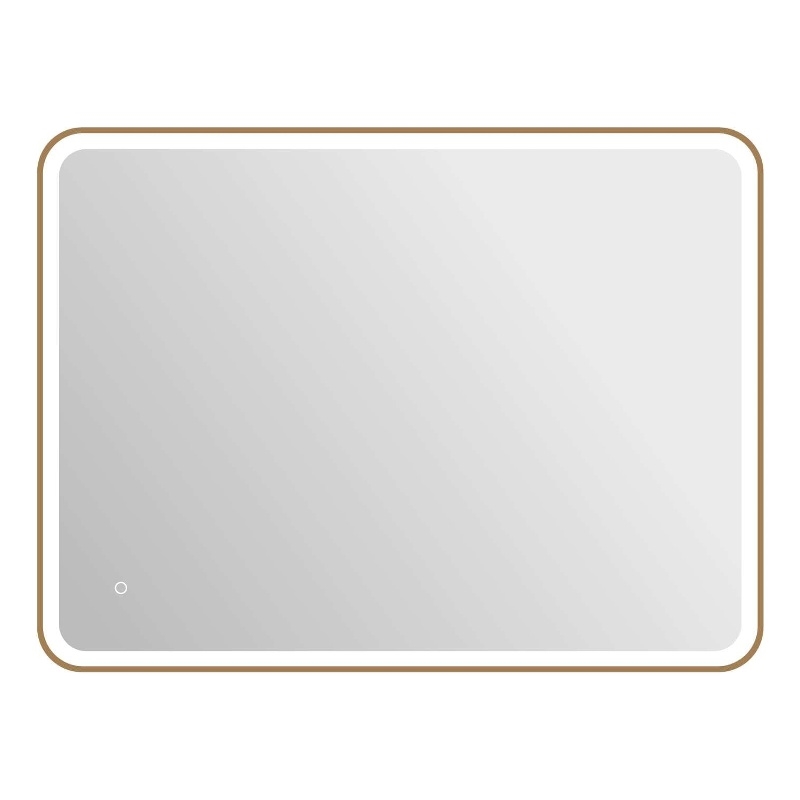 Elegant Kitchen and Bath 48 Round Led Front & Backlit Wall Mirror in Satin Gold