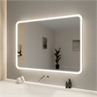 Elegant Kitchen and Bath 48 Round Led Front and Backlit Wall Mirror in Silver