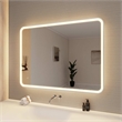 Elegant Kitchen and Bath 48 Round Led Front and Backlit Wall Mirror in Silver