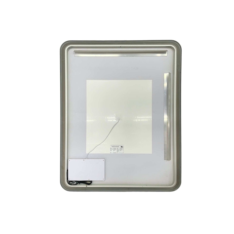 Elegant Kitchen and Bath 48 Round Led Front and Backlit Wall Mirror in Silver