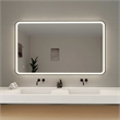 Elegant Kitchen and Bath 60 Round Led Front and Backlit Wall Mirror in Black