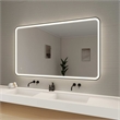Elegant Kitchen and Bath 60 Round Led Front and Backlit Wall Mirror in Black