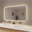 Elegant Kitchen and Bath 60 Round Led Front and Backlit Wall Mirror in Black