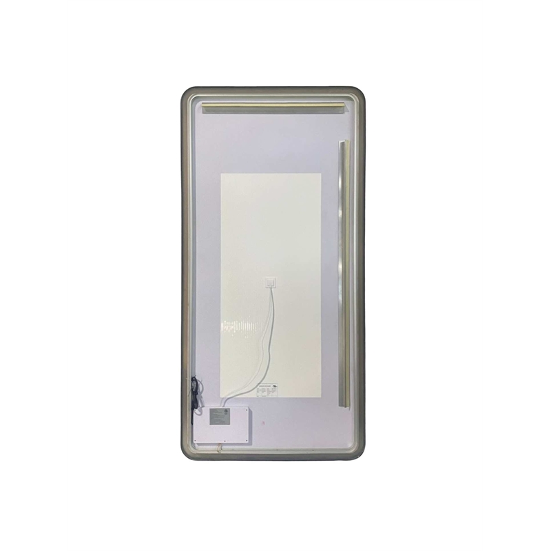 Elegant Kitchen and Bath 60 Round Led Front and Backlit Wall Mirror in Black