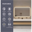 Elegant Kitchen and Bath 60 Round Led Front and Backlit Wall Mirror in Black