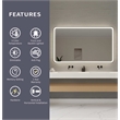 Elegant Kitchen and Bath 60 Round Led Front and Backlit Wall Mirror in Black