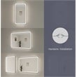 Elegant Kitchen and Bath 60 Round Led Front & Backlit Wall Mirror in Satin Gold