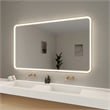 Elegant Kitchen and Bath 60 Round Led Front & Backlit Wall Mirror in Satin Gold
