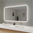 Elegant Kitchen and Bath 60 Round Led Front & Backlit Wall Mirror in Satin Gold