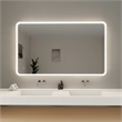 Elegant Kitchen and Bath 60 Round Led Front and Backlit Wall Mirror in Silver