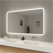 Elegant Kitchen and Bath 60 Round Led Front and Backlit Wall Mirror in Silver