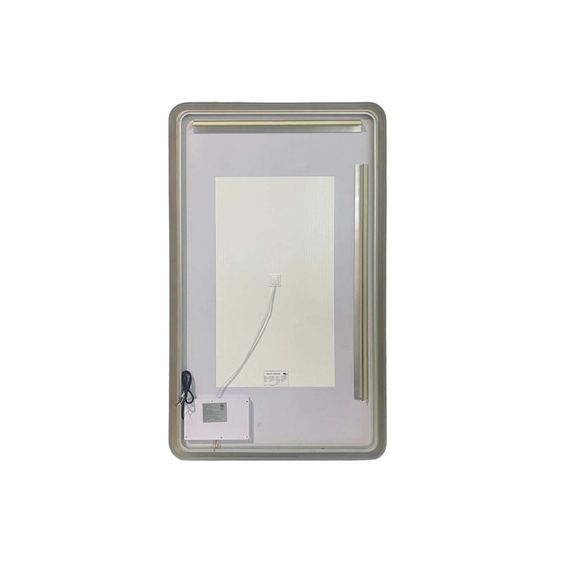 Elegant Kitchen and Bath 60 Round Led Front and Backlit Wall Mirror in Silver