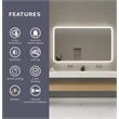 Elegant Kitchen and Bath 60 Round Led Front and Backlit Wall Mirror in Silver