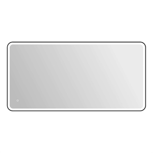 Elegant Kitchen and Bath 72 Round Led Front and Backlit Wall Mirror in Black