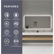 Elegant Kitchen and Bath 72 Round Led Front & Backlit Wall Mirror in Satin Gold