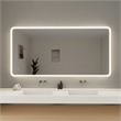 Elegant Kitchen and Bath 72 Round Led Front and Backlit Wall Mirror in Silver