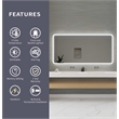 Elegant Kitchen and Bath 72 Round Led Front and Backlit Wall Mirror in Silver