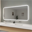 Elegant Kitchen and Bath 72 Round Led Front and Backlit Wall Mirror in Silver