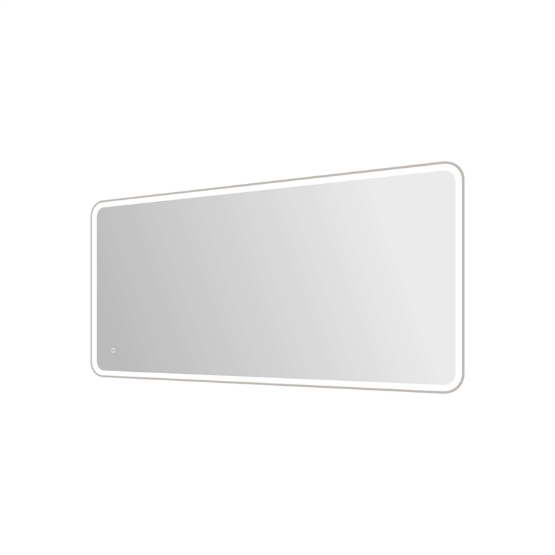 Elegant Kitchen and Bath 72 Round Led Front and Backlit Wall Mirror in Silver