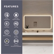 Elegant Kitchen and Bath 72 Round Led Front and Backlit Wall Mirror in Silver