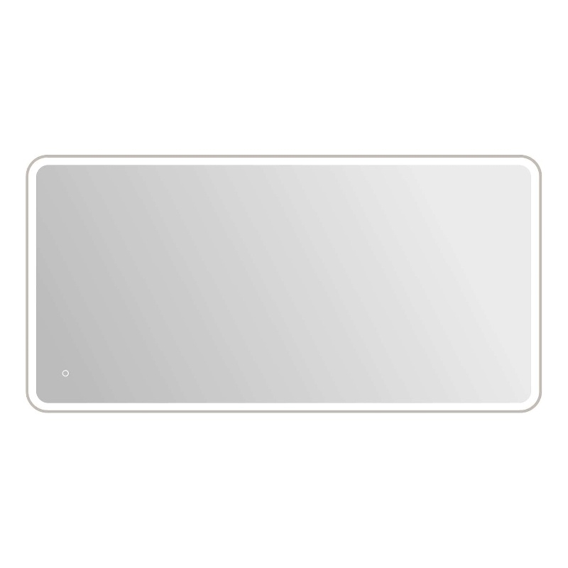 Elegant Kitchen and Bath 72 Round Led Front and Backlit Wall Mirror in Silver