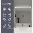 Elegant Kitchen and Bath 42 Round Led Front and Backlit Wall Mirror in Black