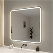 Elegant Kitchen and Bath 42 Round Led Front and Backlit Wall Mirror in Black