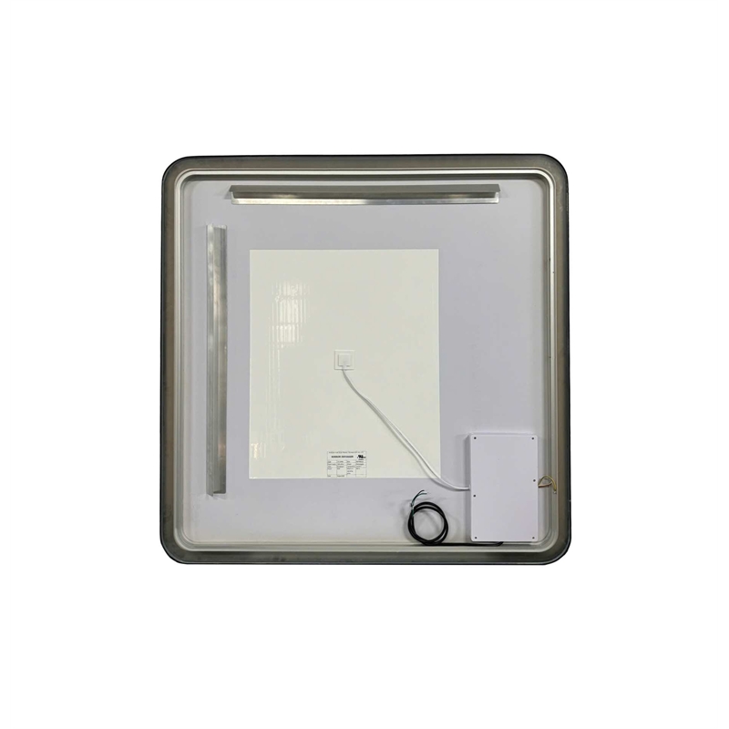 Elegant Kitchen and Bath 42 Round Led Front and Backlit Wall Mirror in Black