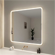 Elegant Kitchen and Bath 42 Round Led Front & Backlit Wall Mirror in Satin Gold
