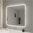 Elegant Kitchen and Bath 42 Round Led Front & Backlit Wall Mirror in Satin Gold
