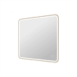 Elegant Kitchen and Bath 42 Round Led Front & Backlit Wall Mirror in Satin Gold