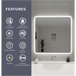 Elegant Kitchen and Bath 42 Round Led Front and Backlit Wall Mirror in Silver