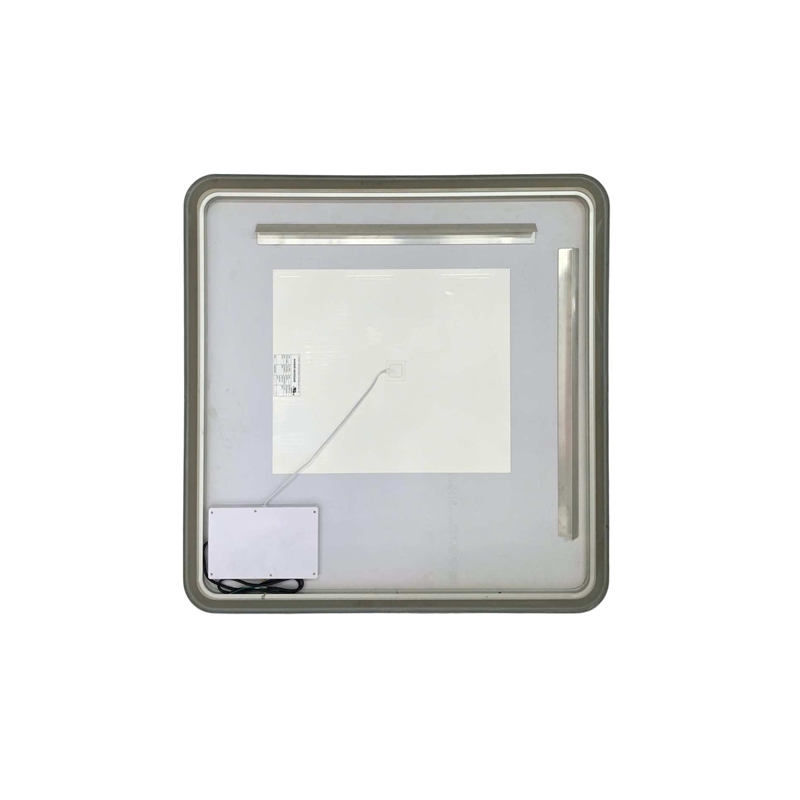 Elegant Kitchen and Bath 42 Round Led Front and Backlit Wall Mirror in Silver