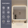 Elegant Kitchen and Bath 42 Round Led Front and Backlit Wall Mirror in Silver