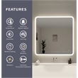 Elegant Kitchen and Bath 42 Round Led Front and Backlit Wall Mirror in Silver