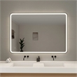 Elegant Kitchen and Bath 60 Round Led Front and Backlit Wall Mirror in Black
