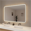 Elegant Kitchen and Bath 60 Round Led Front and Backlit Wall Mirror in Black